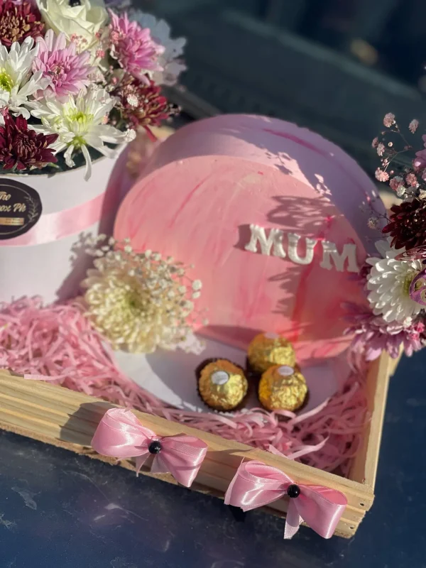 Eternal Bloom Mother's Day Wooden Basket |  Gift Shop Islamabad - Image 2