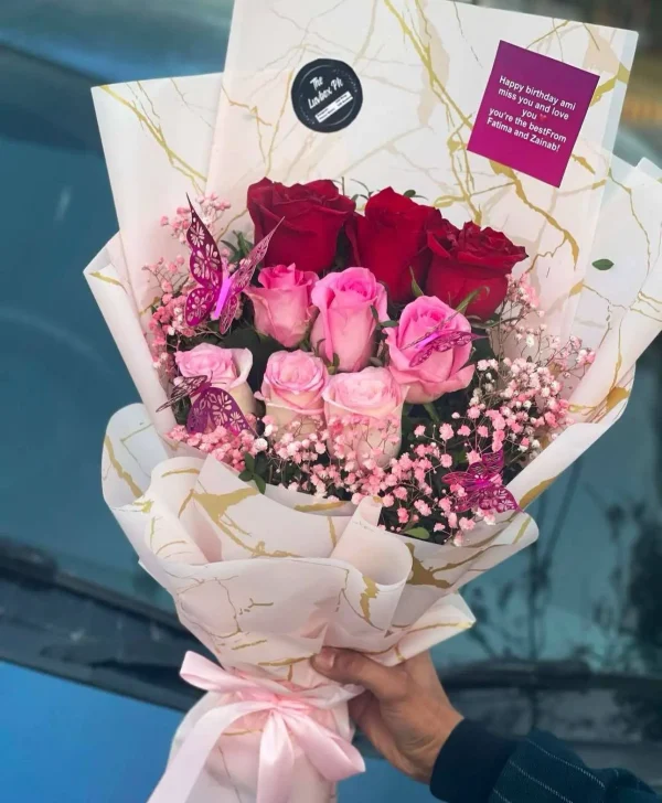 Rosetta Charm elegant rose-designed luxury bouquet – flower bouquet delivery in Islamabad