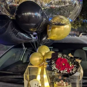 Radiant Glow Mother's Day Acrylic Box with Cake and Chocolates | Flower Shop in Islamabad | Gift Shop Islamabad