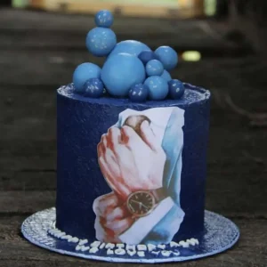 Royal Azure luxury blue birthday cake for him – Gift Shop Islamabad Islamabad